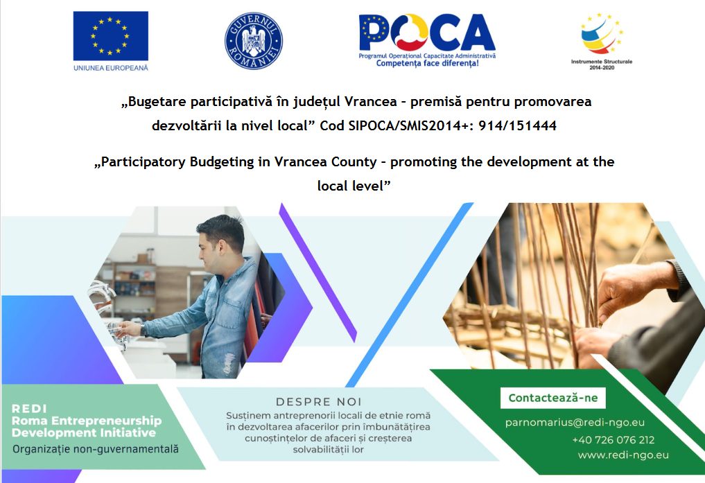 Sesiune de lucru din proiectul de bugetare participativă din județul Vrancea